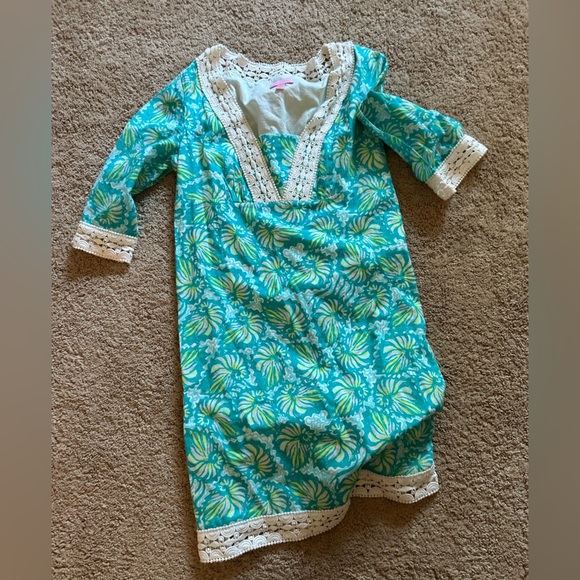 Lilly Pulitzer Blue and Green Floral Mini Dress - Picture 4 of 8